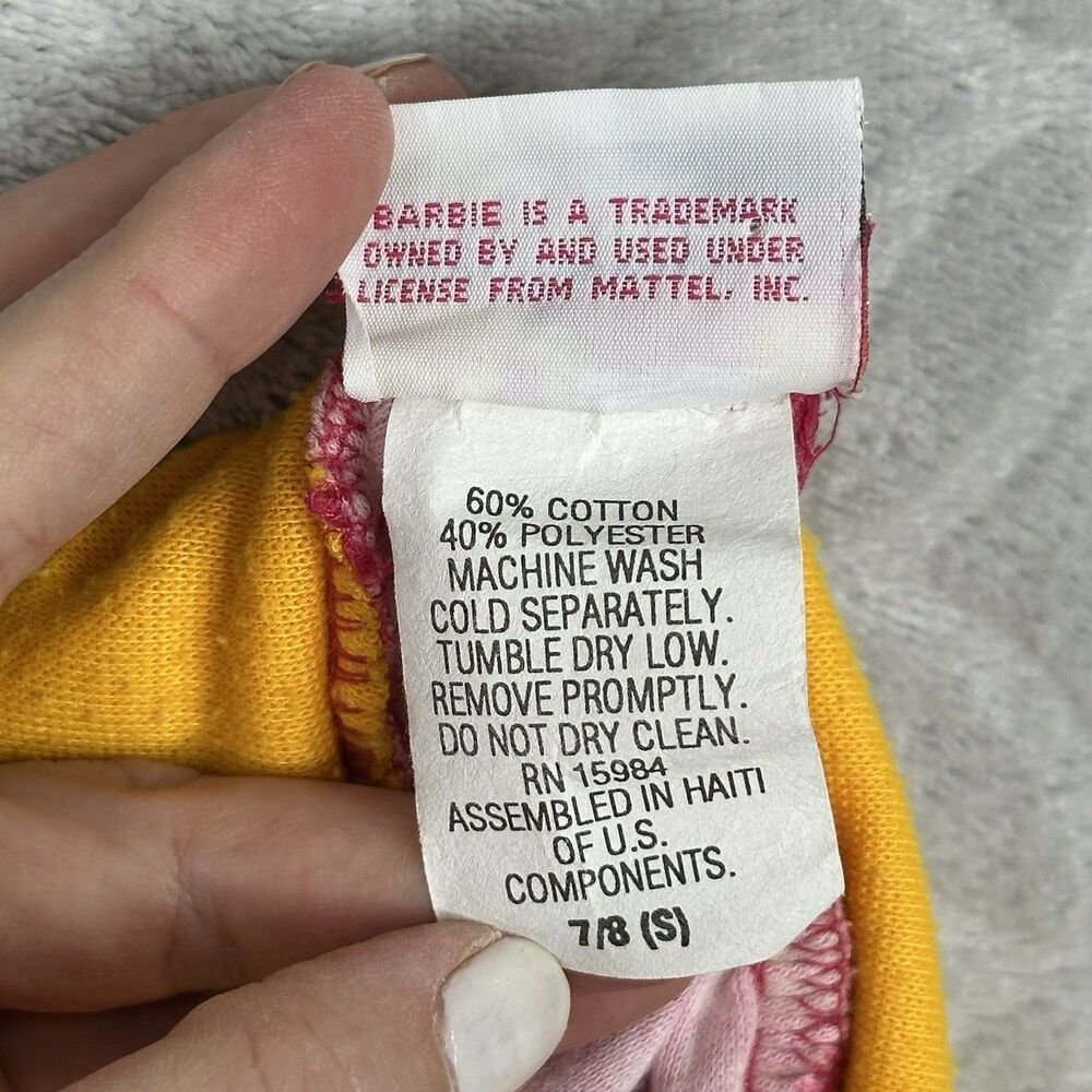 Rare Mattel Barbie for Girls Cheerleading Circle Skirt Costume Small Vtg 80s 90s - Picture 10 of 10